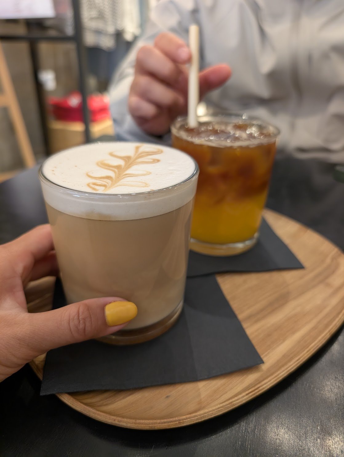 Orange tonic coffee