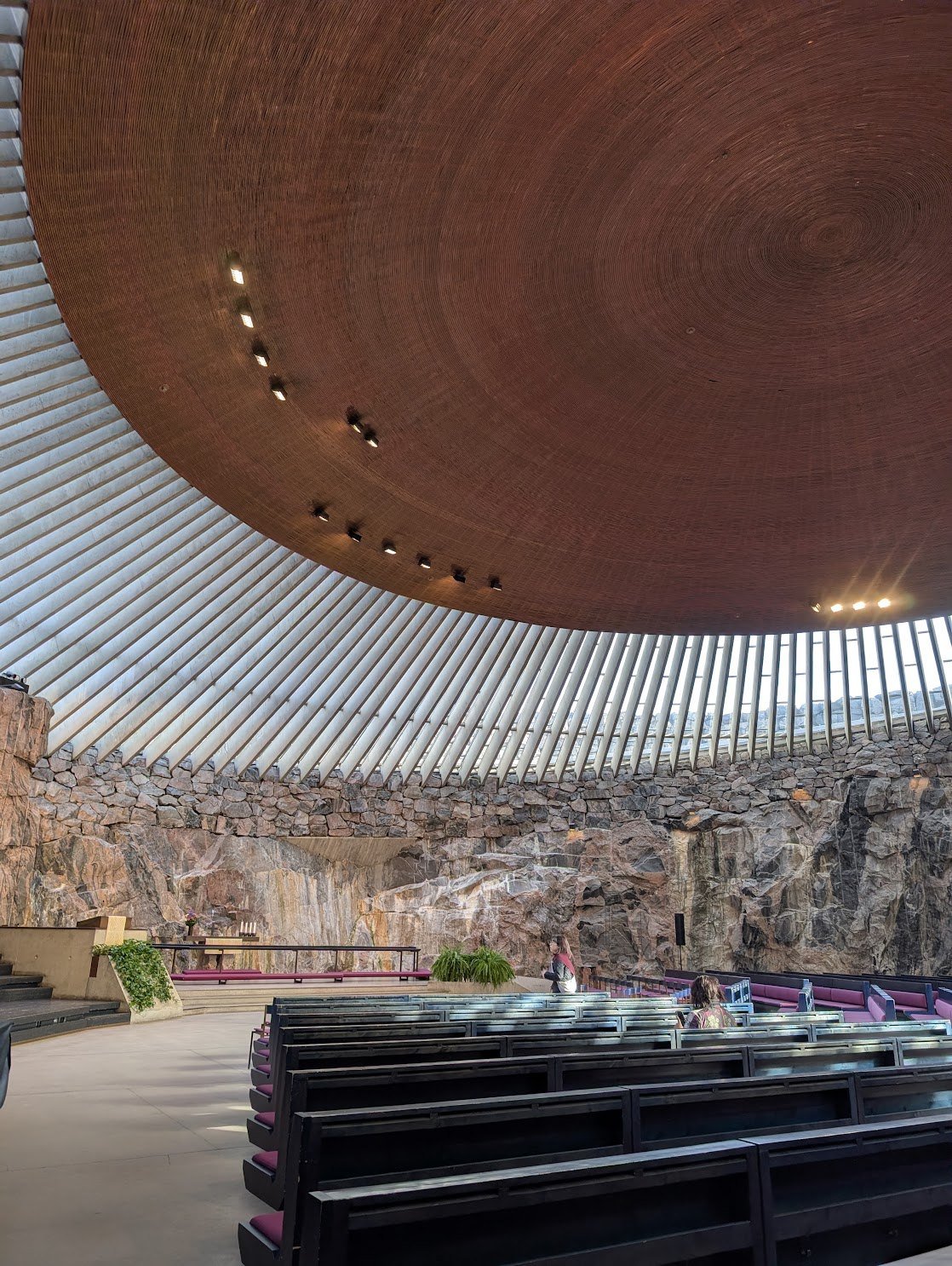 Inside Temppeliaukio Church